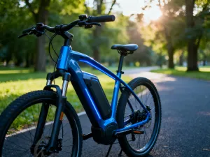 Kobieta jadąca na rowerze szosowym leśną ścieżką w promieniach słońca, co ilustruje intensywny trening kolarski.